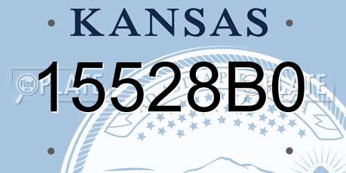 15528B0 Kansas License Plate