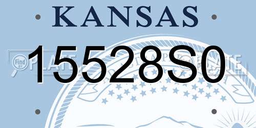 15528S0 Kansas License Plate