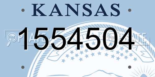 1554504 Kansas License Plate