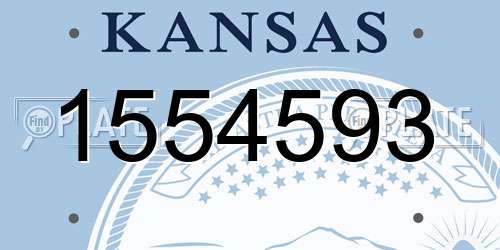 1554593 Kansas License Plate