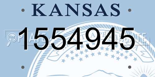 1554945 Kansas License Plate
