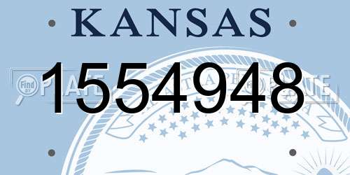 1554948 Kansas License Plate