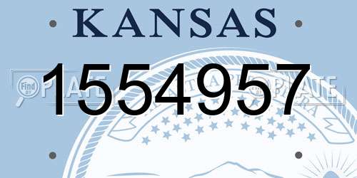 1554957 Kansas License Plate