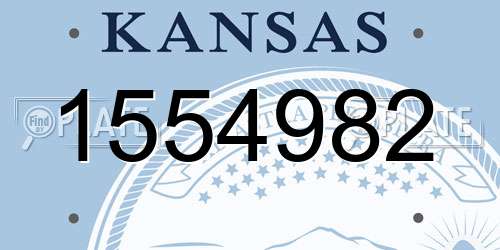 1554982 Kansas License Plate