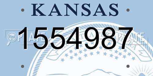 1554987 Kansas License Plate