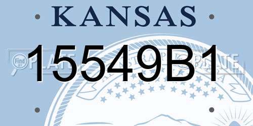 15549B1 Kansas License Plate