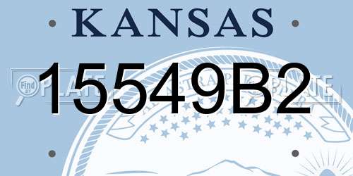 15549B2 Kansas License Plate