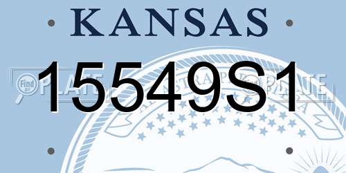 15549S1 Kansas License Plate