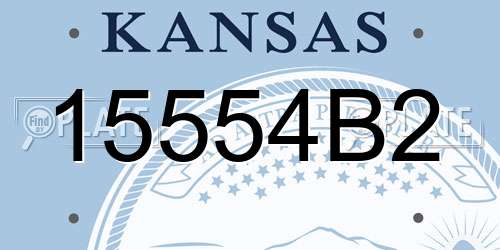 15554B2 Kansas License Plate