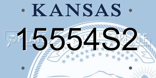15554S2 Kansas License Plate