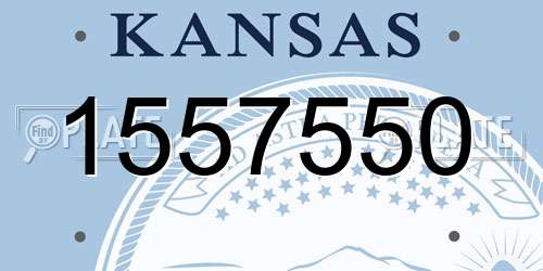 1557550 Kansas License Plate