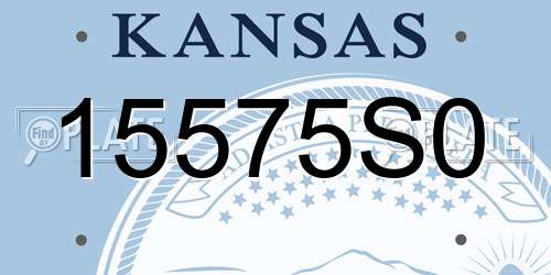 15575S0 Kansas License Plate