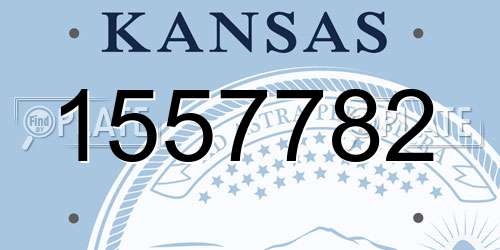 1557782 Kansas License Plate