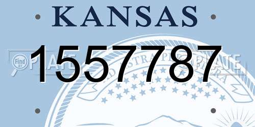 1557787 Kansas License Plate
