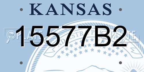 15577B2 Kansas License Plate
