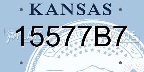15577B7 Kansas License Plate