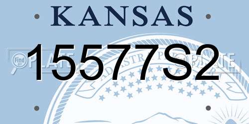 15577S2 Kansas License Plate
