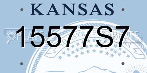 15577S7 Kansas License Plate