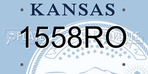 1558RO Kansas License Plate