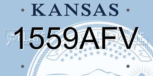 1559AFV Kansas License Plate