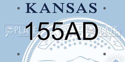 155AD Kansas License Plate