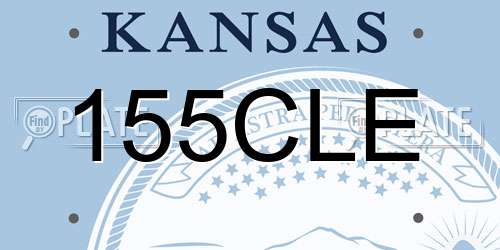 155CLE Kansas License Plate