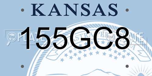 155GC8 Kansas License Plate