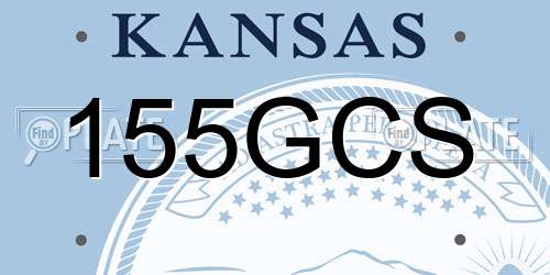 155GCS Kansas License Plate