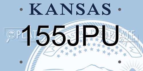 155JPU Kansas License Plate