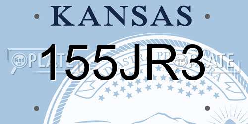 155JR3 Kansas License Plate