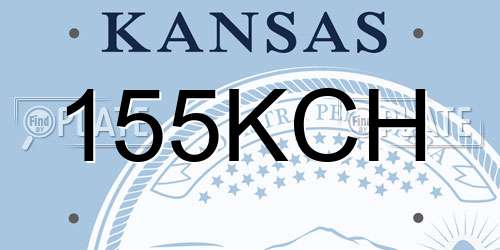 155KCH Kansas License Plate