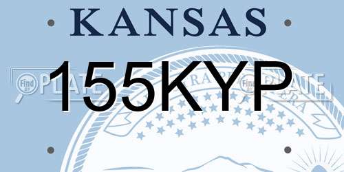 155KYP Kansas License Plate