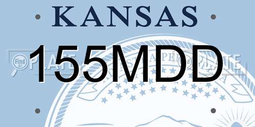 155MDD Kansas License Plate