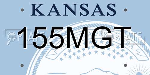 155MGT Kansas License Plate