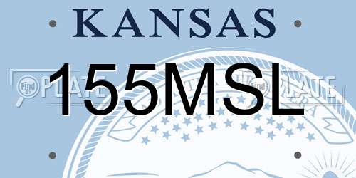155MSL Kansas License Plate