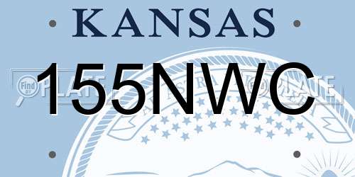 155NWC Kansas License Plate