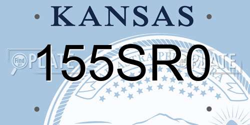 155SR0 Kansas License Plate
