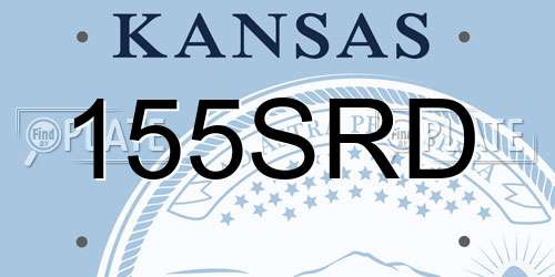 155SRD Kansas License Plate