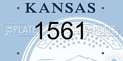 1561 Kansas License Plate