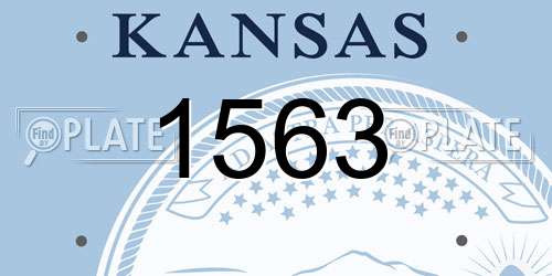 1563 Kansas License Plate