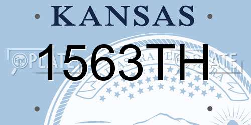 1563TH Kansas License Plate