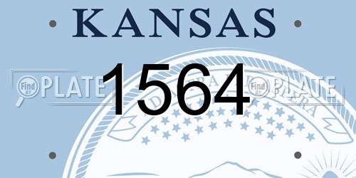 1564 Kansas License Plate