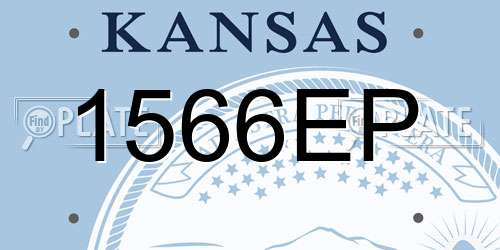 1566EP Kansas License Plate