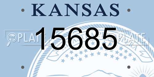 15685 Kansas License Plate