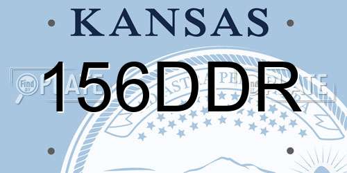 156DDR Kansas License Plate