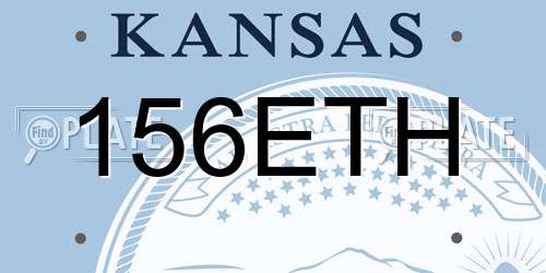 156ETH Kansas License Plate