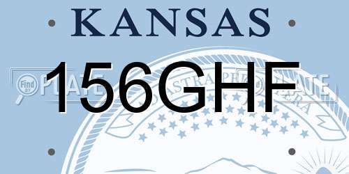 156GHF Kansas License Plate