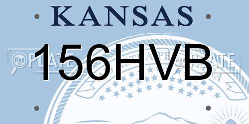 156HVB Kansas License Plate
