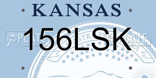 156LSK Kansas License Plate