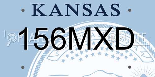 156MXD Kansas License Plate